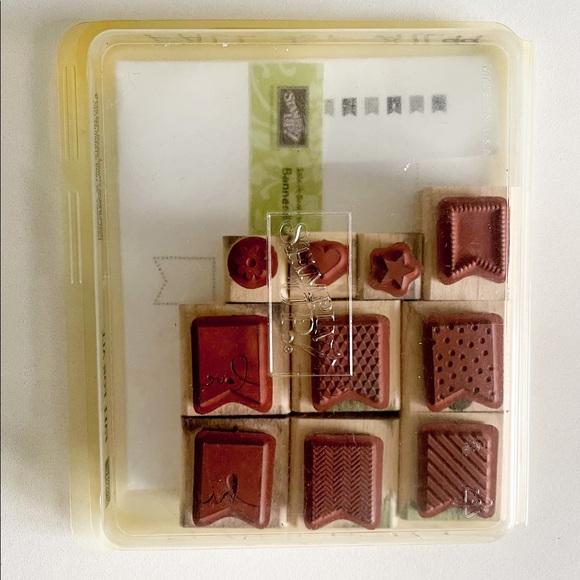 Stampin' Up! Banner Blast Rubber Wood Mounted Stamp Set - Picture 3 of 9